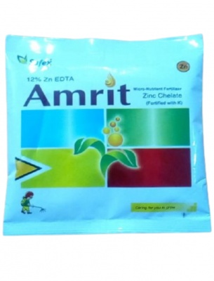 Safex 12% Zinc EDTA Amrit 100gm X 10pcs Micro-Nutrient Fertilizer For All Crops, Fruits And Flowers Plant
