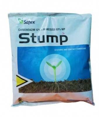 Safex Stump Carbendazim 12 Mancozeb 63 WP Systemic and Contact Fungicide used for control Blast Disease Leaf spot and Rust 